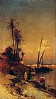 Hermann David Solomon Corrodi Canvas Paintings - At The Water's Edge